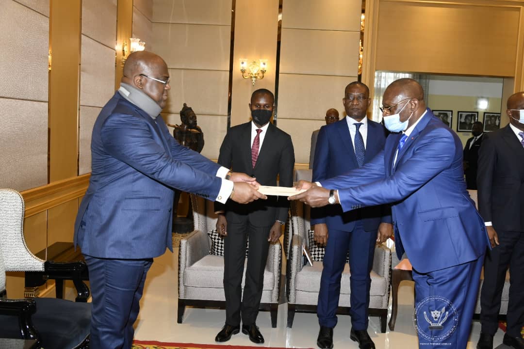 RDC-Diplomatie:Félix Tshisekedi a reçu les lettres de créances de quatre nouveaux ambassadeurs