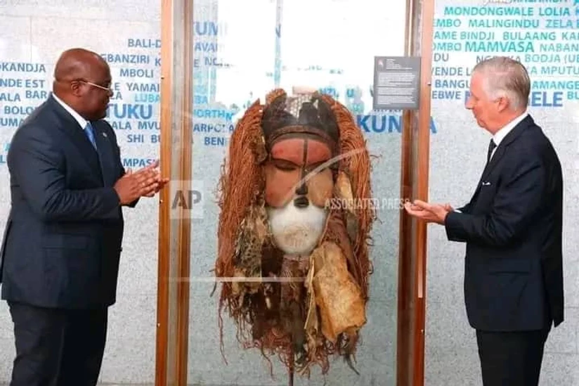 RDC-Culture : Le Roi Philippe  rend solennellement un objet culturel à Félix Tshisekedi