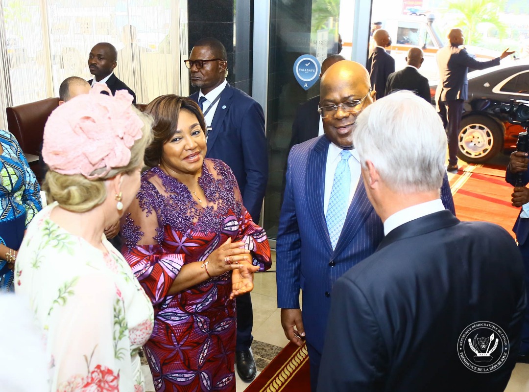 RDC-Diplomatie:Le couple présidentiel congolais a installé le couple royal belge à l’Hôtel Pullman