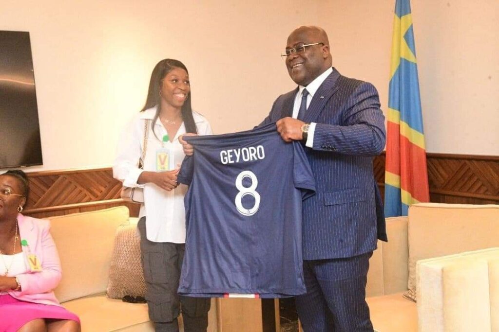 RDC -Sport: Grâce Geyoro reçu par Félix Tshisekedi