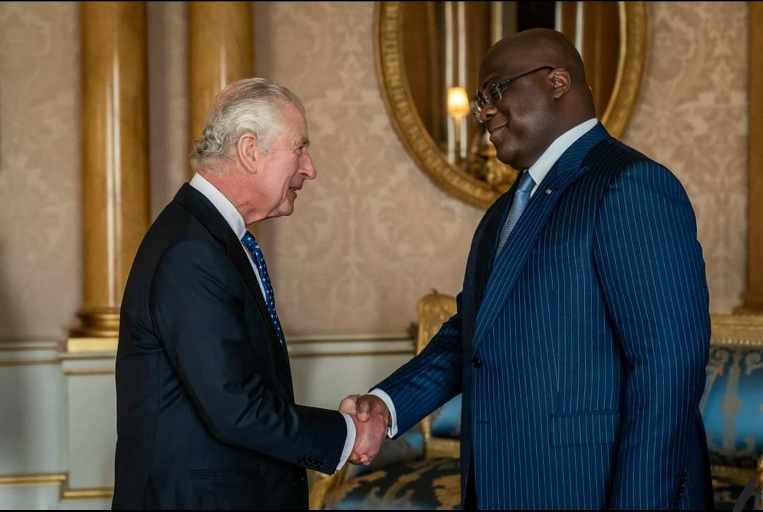 RDC-Diplomatie:Félix Tshisekedi reçu par le roi Charles III au palais Buckingham