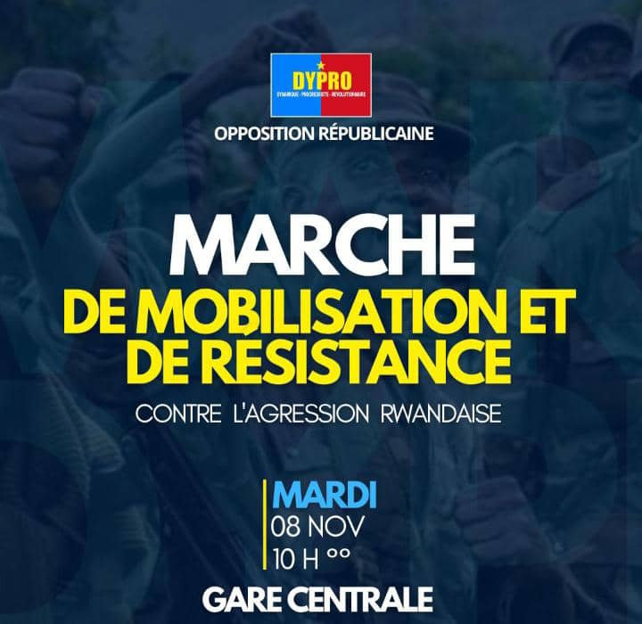RDC-Politique:La DYPRO appelle à une marche pour dénoncer l’agression rwandaise
