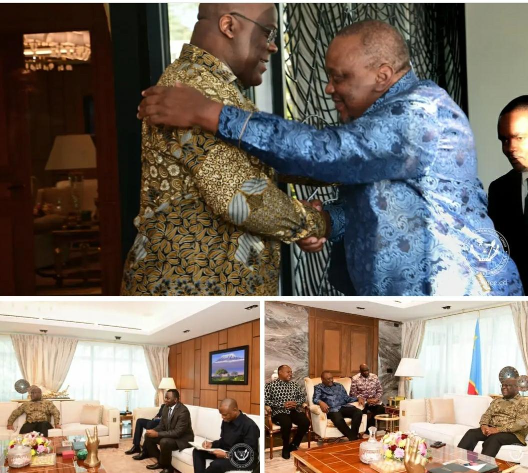 RDC-Diplomatie:Uhuru Kenyatta en tête-à-tête avec Félix Tshisekedi  ce dimanche  à mont Ngaliema