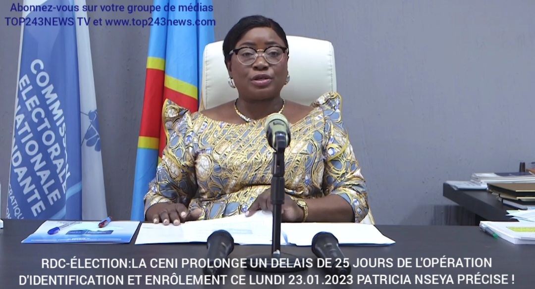 RDC-Election:La CENI prolonge de 25 jours les opérations d’identification et d’enrôlement des électeurs