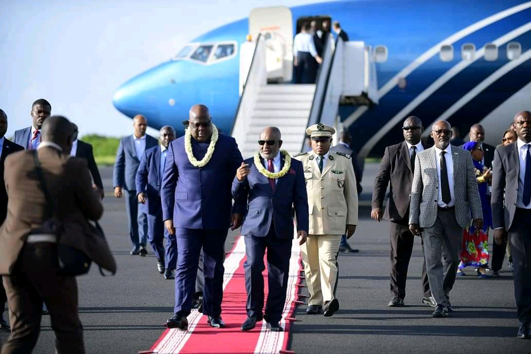 RDC-Diplomatie:Futur président de l’OUA Azali Assoumani assure du soutien de Félix tshisekedi