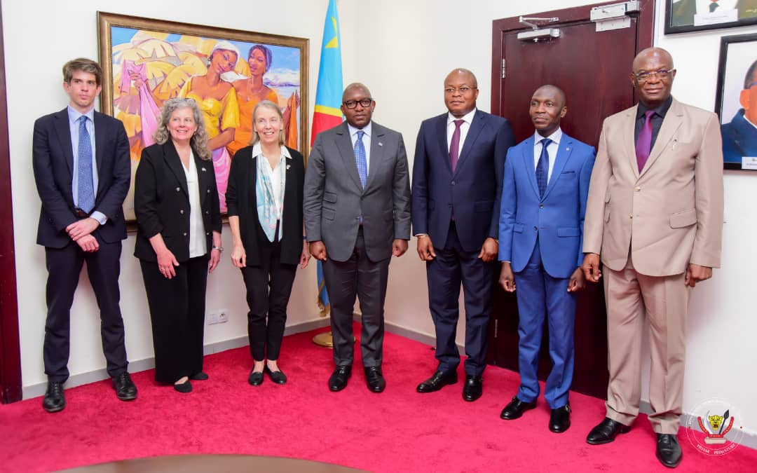 RDC – Diplomatie :  Sama Lukonde a échangé tour à tour avec les Ambassadeurs des USA et de la Suisse.