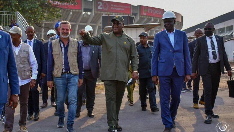 RDC-Sports: Félix Tshisekedi supervise pour la 3ème fois les sites qui vont abrités les 9èmes jeux de la francophonie à Kinshasa