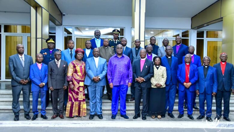 RDC-Religion: Félix Tshisekedi a reçu la nouvelle équipe dirigeante de l’ECC après leur synode électif