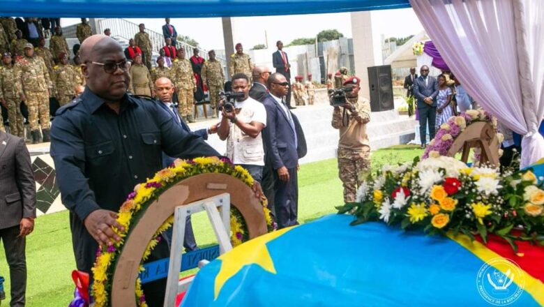 RDC-Necrologie: Félix Tshisekedi honore la mémoire des soldats de la garde républicaine décédés à Kibomango