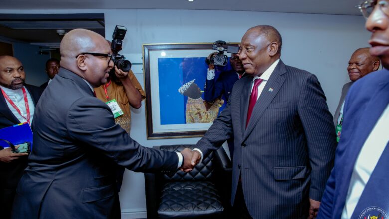 RSA:30ᵉ édition de Mining Indaba 2024,Sama Lukonde échange avec le Président Sud africain avant de visiter les stands des entreprises minières évoluant en RDC