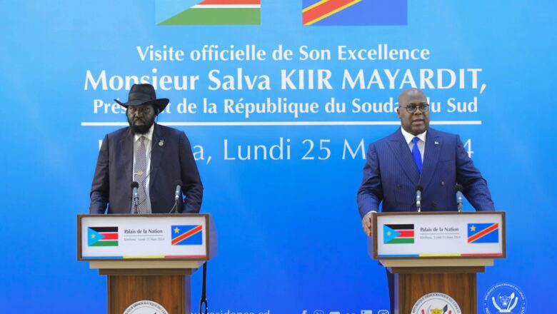 RDC:Crise sécuritaire dans l’Est de la RDC Félix tshisekedi et Salva Kiir appellent au respect des accords de paix