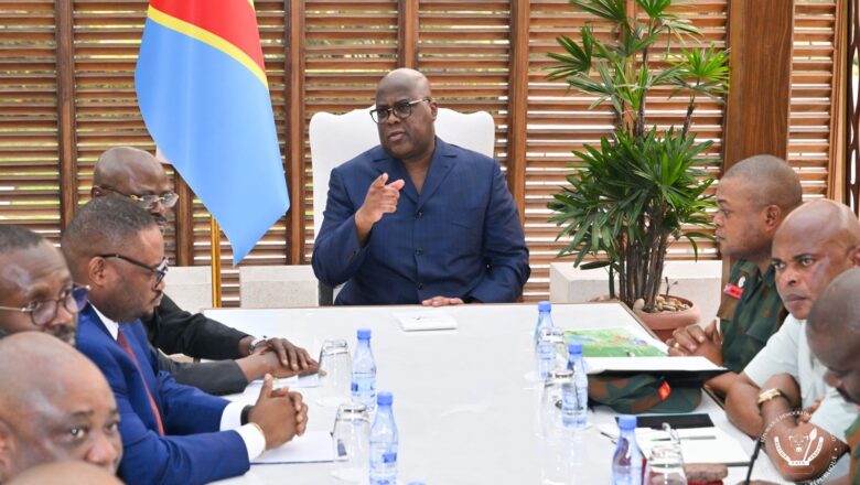 RDC:Crise sécuritaire dans l’Est,Félix Tshisekedi a présidé la deuxième réunion de la Task force du haut commendement militaire