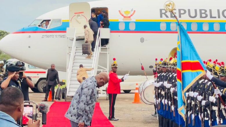 RDC:Visite d’itinérance du président de la République dans le grand Katanga, Félix Tshisekedi est arrivé au Tanganyika ce mardi