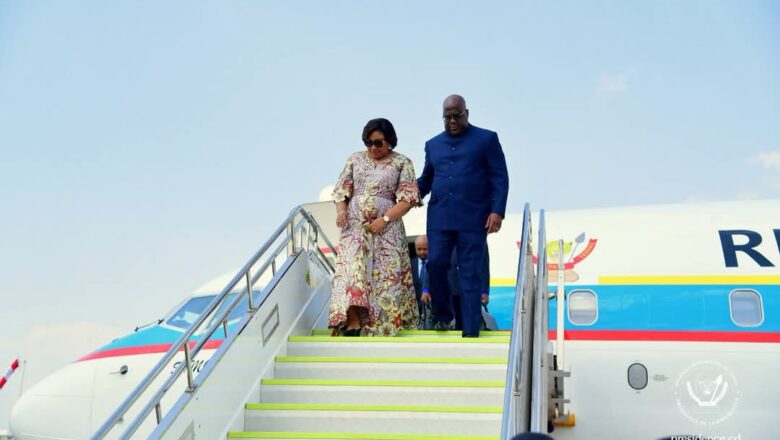 RDC:Félix Tshisekedi est arrivé à Kolwezi pour une mission d’itinerance et la 12ème conférence des Gouverneurs