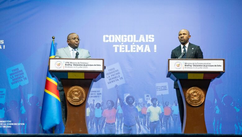RDC:Enjeux, grandes lignes et perspectives pour la paix durable dans l’Est du pays au centre d’échange entre Jacquemain Shabani et Patrick Muyaya