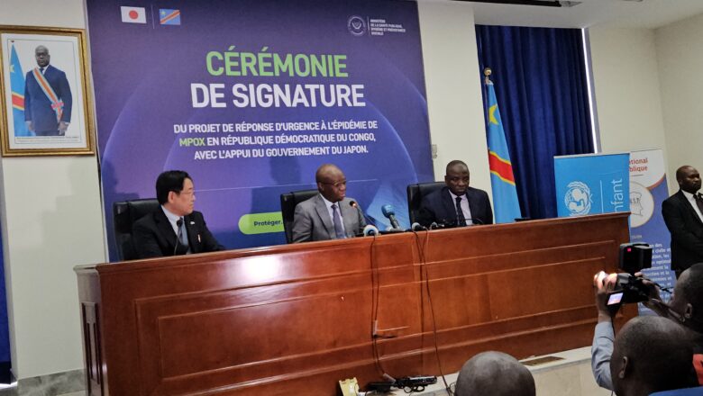 RDC:Signature officielle du projet de réponse d’urgence à l’épidémie de Mpox avec l’appui du Japon