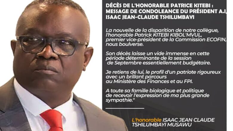 RDC:Décès de Patrice Kitebi Kibol Mvul, l&rsquo;assemblée nationale salue la mémoire d’un grand serviteur de l’État