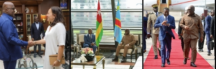 RDC:Sécurité dans l’Est de la RDC, Félix Tshisekedi échange avec Faure Gnassingbé et l’ambassadrice du Royaume-Uni