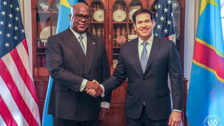 USA:L&rsquo;état d&rsquo;avancement des engagements souscrits dans le cadre de l&rsquo;accord de paix au centre d&rsquo;échanges entre Félix Tshisekedi et Marco Rubio