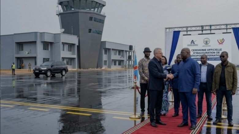 RDC:Jean Bamanisa remercie Félix Tshisekedi pour les travaux de construction de la piste de l&rsquo;aéroport et de l&rsquo;aérogare de Bunia.