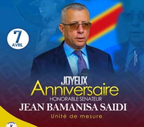 RDC:Page rose-hommage au Sénateur Jean Bamanisa Saïdi