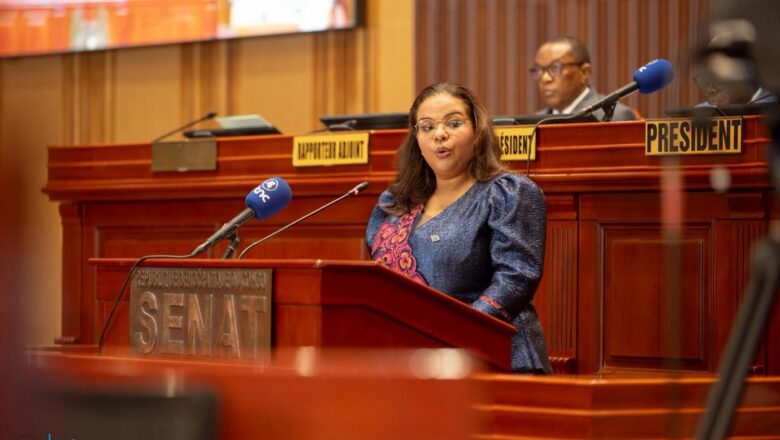 RDC:Thérèse Kayikwamba Wagner défend au Sénat les accords stratégiques RDC-Rwanda et RDC-USA