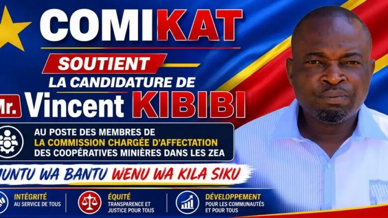 RDC:Vincent Kibibi Mutombo, élu clé de la Commission ZEA avec le soutien du COMIKAT