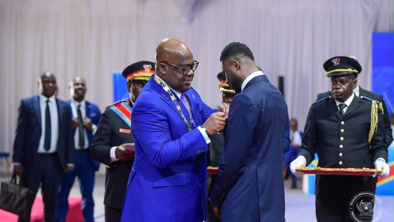 RDC:Félix Tshisekedi décore les Léopards seniors A après leur parcours au Mondial 2026